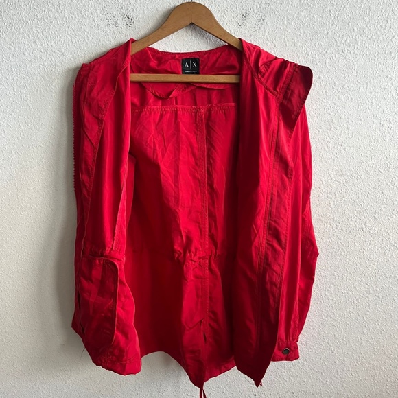 NWOT Armani Exchange Women's Red Utility Parka Jacket Size M Style 8NYK20 - Picture 12 of 14